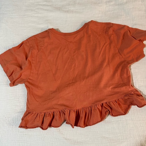 Orange ruffle crop top - Picture 2 of 3